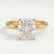 Lulu petite solitaire radiant lab diamond set 18k yellow gold engagement ring
