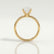 Lulu petite solitaire radiant lab diamond set 18k yellow gold engagement ring