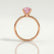 LULU - Radiant Pink Lab Diamond 18k Rose Gold Solitaire