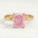 LULU - Radiant Pink Lab Diamond 18k Yellow Gold Solitaire