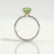 LULU - Round Green Lab Diamond 18k White Gold Solitaire Ring
