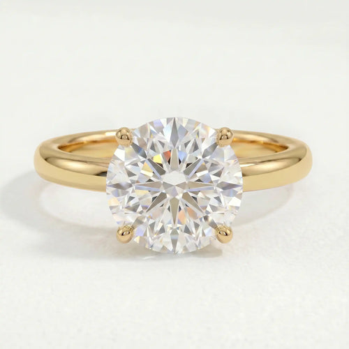 LULU - Ready to Ship 0.52ct Round Lab Diamond 18K Yellow Gold Solitaire Ring