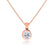LARISA - Round Lab Diamond Bezel Edge Pendant 18k Rose Gold Pendant Lily Arkwright