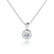 LARISA - Round Lab Diamond Bezel Edge Pendant 950 Platinum Pendant Lily Arkwright