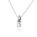 LARISA - Round Lab Diamond Bezel Edge Pendant 18k White Gold Pendant Lily Arkwright