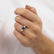 Leanora 0.30ct - 1.14ct - 0.30ct 1.74TWC Chatham Round Blue Sapphire D Colour lab Diamonds 950 Platinum Lily Arkwright