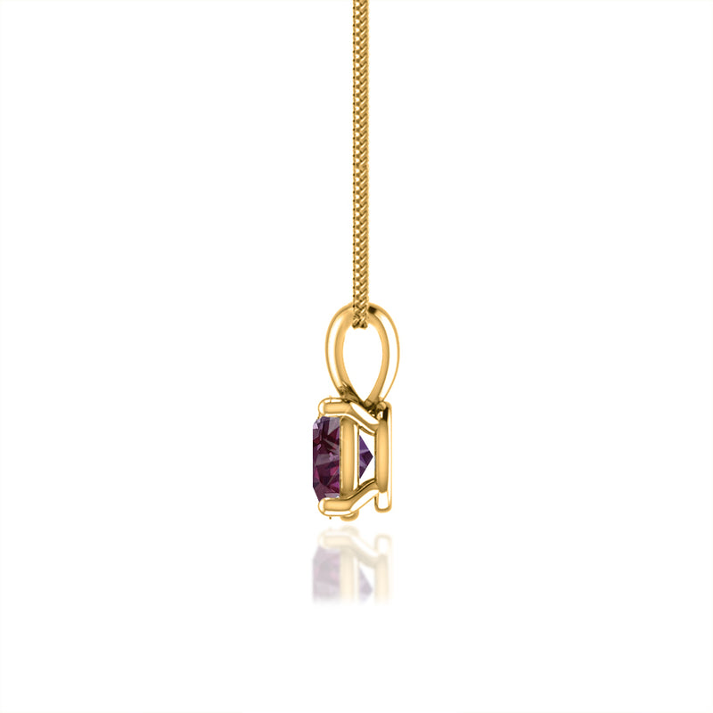 LILA - Oval Alexandrite 4 Claw Drop Pendant 18k Yellow Gold Pendant Lily Arkwright