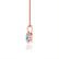 LILA - Oval Aqua Spinel 4 Claw Drop Pendant 18k Rose Gold Pendant Lily Arkwright