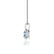 LILA - Oval Aqua Spinel 4 Claw Drop Pendant 18k White Gold Pendant Lily Arkwright