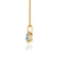 LILA - Oval Aqua Spinel 4 Claw Drop Pendant 18k Yellow Gold Pendant Lily Arkwright