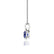 LILA - Oval Blue Sapphire 4 Claw Drop Pendant 18k White Gold Pendant Lily Arkwright