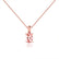 LILA - Oval Champagne Sapphire 4 Claw Drop Pendant 18k Rose Gold Pendant Lily Arkwright