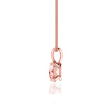 LILA - Oval Champagne Sapphire 4 Claw Drop Pendant 18k Rose Gold Pendant Lily Arkwright