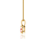 LILA - Oval Champagne Sapphire 4 Claw Drop Pendant 18k Yellow Gold Pendant Lily Arkwright