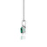 LILA - Oval Emerald 4 Claw Drop Pendant 18k White Gold Pendant Lily Arkwright
