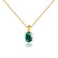 LILA - Oval Emerald 4 Claw Drop Pendant 18k Yellow Gold Pendant Lily Arkwright
