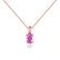 LILA - Oval Pink Sapphire 4 Claw Drop Pendant 18k Rose Gold Pendant Lily Arkwright