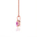 LILA - Oval Pink Sapphire 4 Claw Drop Pendant 18k Rose Gold Pendant Lily Arkwright