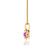 LILA - Oval Pink Sapphire 4 Claw Drop Pendant 18k Yellow Gold Pendant Lily Arkwright