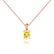 LILA - Oval Yellow Sapphire 4 Claw Drop Pendant 18k Rose Gold Pendant Lily Arkwright