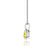 LILA - Oval Yellow Sapphire 4 Claw Drop Pendant 18k White Gold Pendant Lily Arkwright