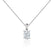 LILA - Oval Lab Diamond 4 Claw Drop Pendant 18k White Gold Pendant Lily Arkwright