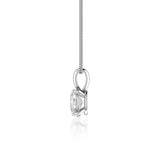 LILA - Oval Lab Diamond 4 Claw Drop Pendant 18k White Gold Pendant Lily Arkwright