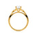 LILIANA - Round Natural Diamond 18k Yellow Gold Shoulder Set Ring
