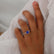 LILLIE LUXE - Round Blue Sapphire Solitaire Engagement Ring 18k Rose Gold