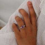 LILLIE LUXE - Chatham® Round Alexandrite Solitaire Engagement Ring 950 Platinum