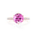 LILLIE LUXE - Round Pink Sapphire Solitaire Engagement Ring 18k Rose Gold