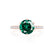 LILLIE LUXE - Round Emerald Solitaire Engagement Ring 18k Rose Gold