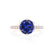 LILLIE LUXE - Round Blue Sapphire Solitaire Engagement Ring 18k Rose Gold