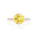 LILLIE LUXE - Round Yellow Sapphire Solitaire Engagement Ring 18k Rose Gold