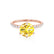 LILLIE LUXE - Round Yellow Sapphire Solitaire Engagement Ring 18k Rose Gold