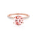 LILLIE LUXE - Round Champagne True Sapphire Solitaire Engagement Ring 18k Rose Gold