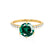 LILLIE LUXE - Round Emerald Solitaire Engagement Ring 18k Yellow Gold