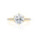 LILLIE LUXE - Round Natural Diamond 18k Yellow Gold Shoulder Set Ring Engagement Ring Lily Arkwright