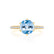 LILLIE LUXE - Round Aqua Spinel Solitaire Engagement Ring 18k Yellow Gold