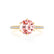 LILLIE LUXE - Round Champagne True Sapphire Solitaire Engagement Ring 18k Yellow Gold
