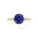 LILLIE LUXE - Round Blue Sapphire Solitaire Engagement Ring 18k Yellow Gold