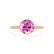 LILLIE LUXE - Round Pink Sapphire Solitaire Engagement Ring 18k Yellow Gold