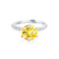 LILLIE LUXE - Round Yellow Sapphire Solitaire Engagement Ring 950 Platinum