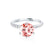 LILLIE LUXE - Round Champagne True Sapphire Solitaire Engagement Ring 18k White Gold