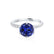 LILLIE LUXE - Round Blue Sapphire Solitaire Engagement Ring 950 Platinum