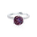 LILLIE LUXE - Round Alexandrite Solitaire Engagement Ring 18k White Gold