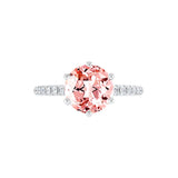 LILLIE LUXE - Chatham® Round Champagne True Sapphire Solitaire Engagement Ring 950 Platinum