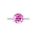 LILLIE LUXE - Round Pink Sapphire Solitaire Engagement Ring 950 Platinum