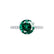 LILLIE LUXE - Round Emerald Solitaire Engagement Ring 950 Platinum