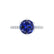 LILLIE LUXE - Round Blue Sapphire Solitaire Engagement Ring 950 Platinum